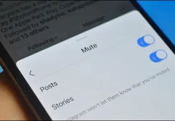 روش میوت کردن استوری در اینستاگرام در سیستم عامل iOS