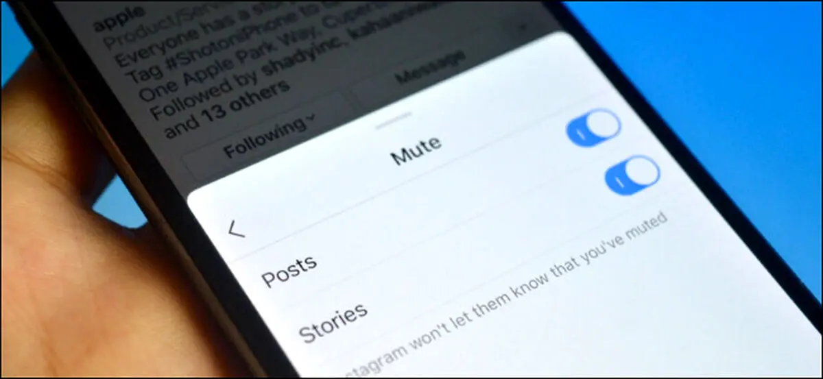 روش میوت کردن استوری در اینستاگرام در سیستم عامل iOS