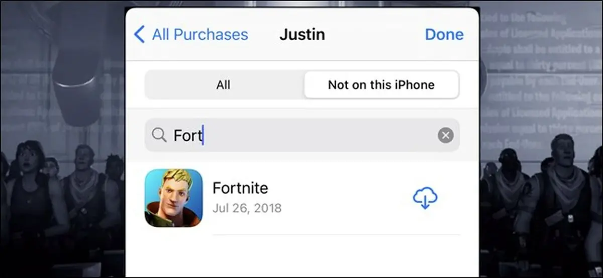 آموزش نصب مجدد بازی Fortnite روی آیفون و آیپد