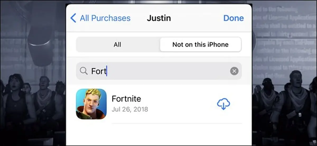 آموزش نصب مجدد بازی Fortnite روی آیفون و آیپد