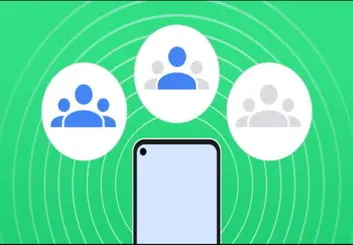 تنظیمات visibility قابلیت Nearby Share در سیستم‌عامل اندروید