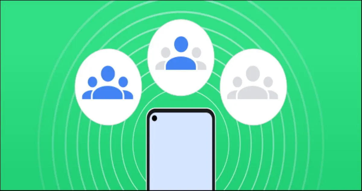 تنظیمات visibility قابلیت Nearby Share در سیستم‌عامل اندروید