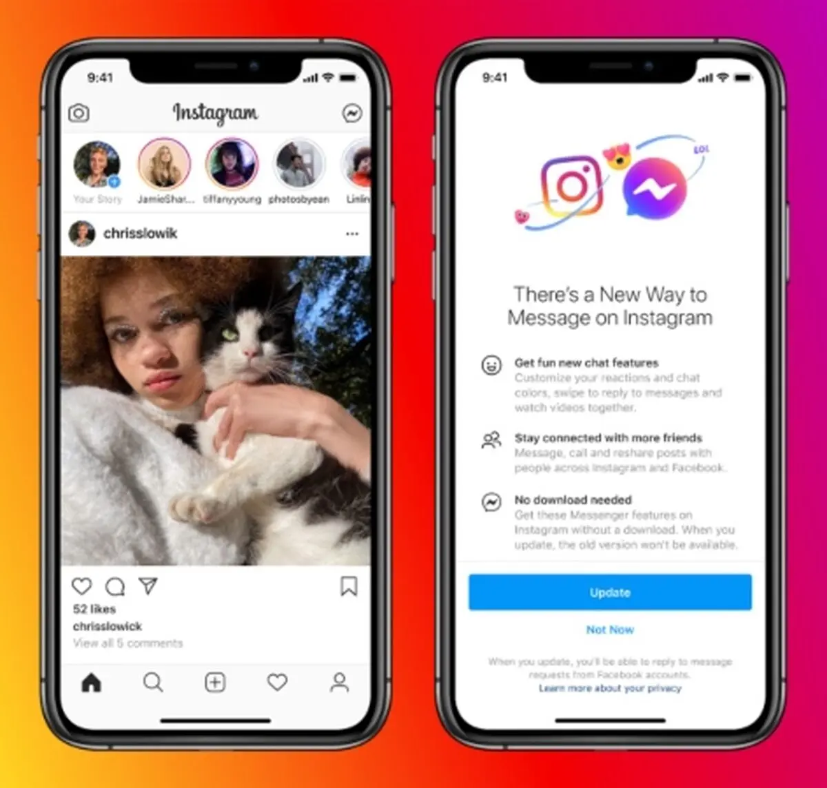 فیس بوک Messenger را به دایرکت اینستاگرام می‌آورد
