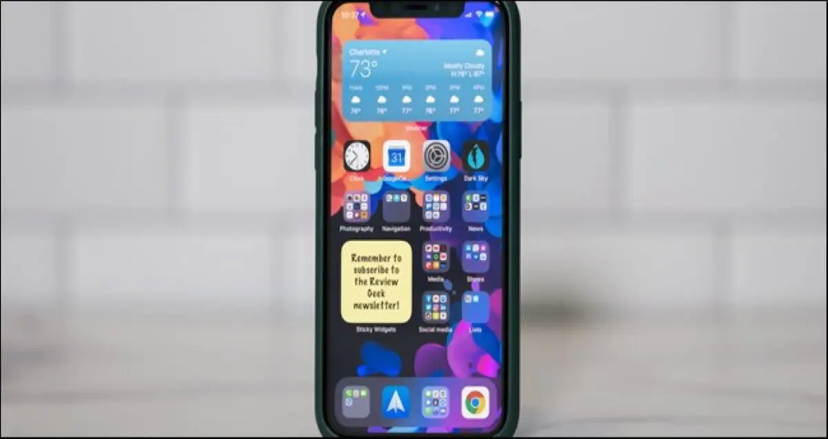 نحوه افزودن Sticky Note به صفحه نمایش گوشی‌های آیفون