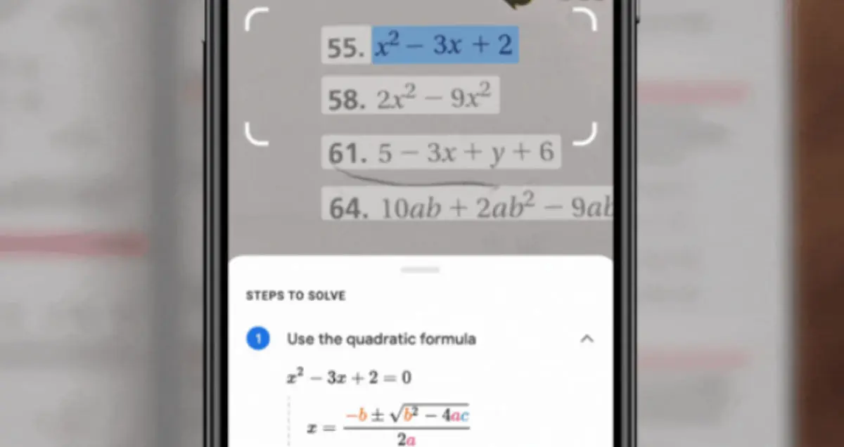 آموزش حل مسائل مختلف ریاضی با استفاده از ابزار گوگل لنز