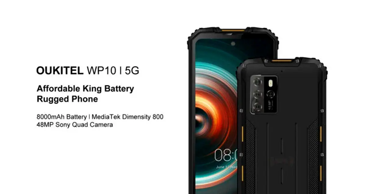 گوشی هوشمند WP10 5G با باتری 8000 میلی آمپر بر ساعتی رونمایی شد