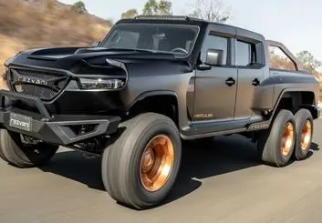 رضوانی هرکولس 6x6 معرفی شد؛ خدای وانت‌ها مقاوم در برابر گلوله و مین!