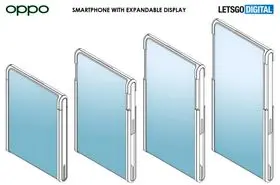 اوپو طراحی یک گوشی هوشمند با نمایشگر گسترش پذیر را ثبت کرد