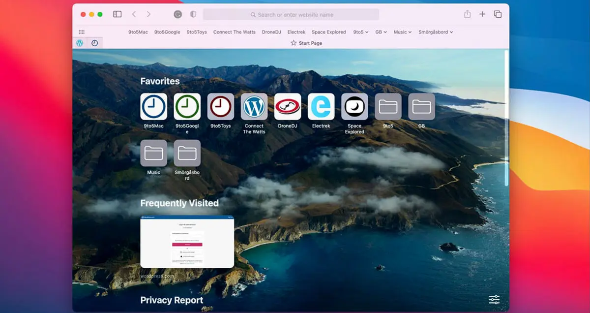 تغییر تصویر پس زمینه مرورگر سافاری در مک