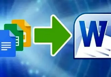 تبدیل فرمت اسناد در گوگل داک به اسناد مایکروسافت ورد
