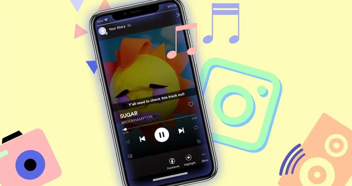 آموزش گام به گام اضافه کردن آهنگ به استوری اینستاگرام