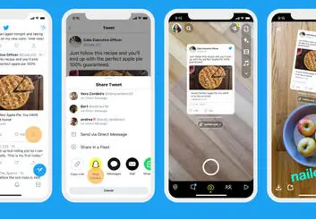 ارسال مستقیم توییت ها به اسنپ چت و اینستاگرام