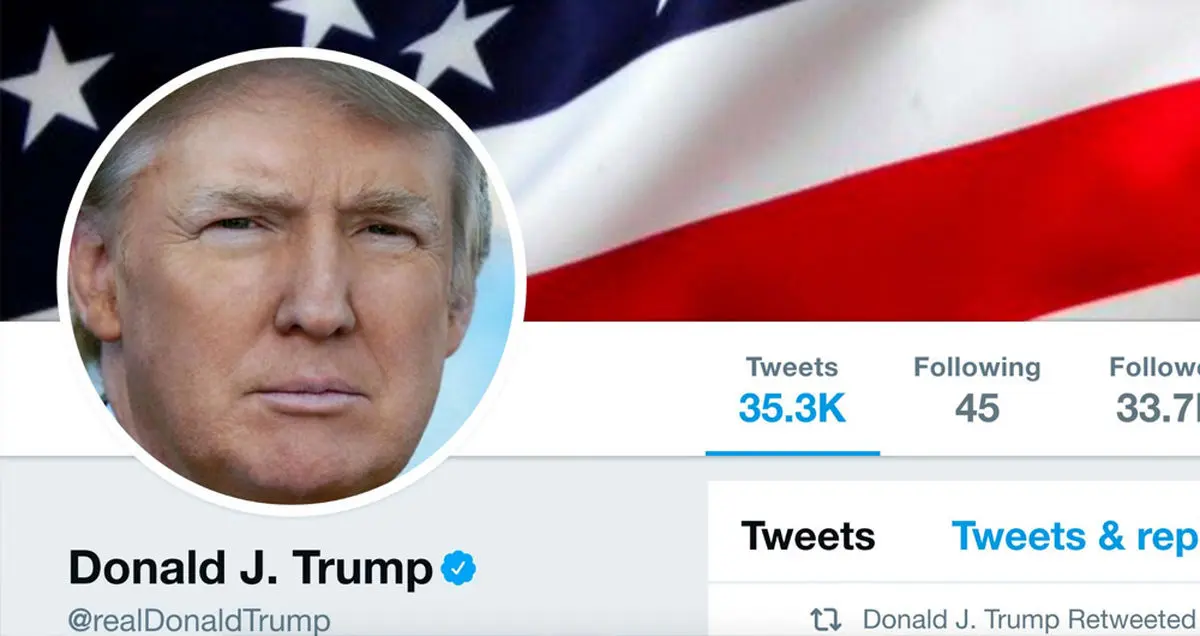 حساب توییتر دونالد ترامپ موقتا به حالت تعلیق درآمد