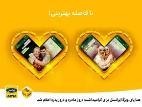 ایرانسل هدایای ویژه گرامیداشت «روز مادر» و «روز پدر» را اعلام کرد