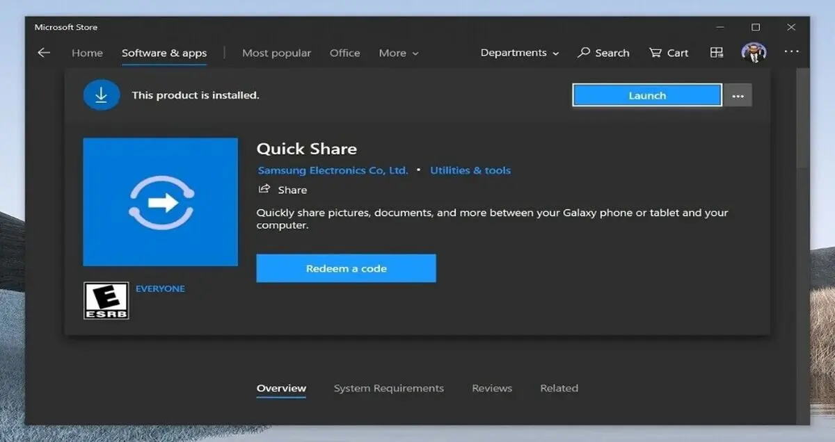 سامسونگ Quick Share به ویندوز ۱۰ می آید