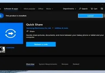 سامسونگ Quick Share به ویندوز ۱۰ می آید