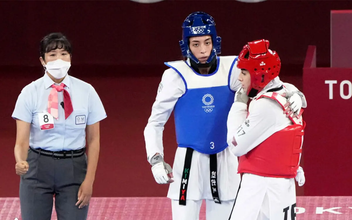 کیمیا علیزاده نماینده کشورش را شکست داد | ویدیو شکست ناهید کیانی