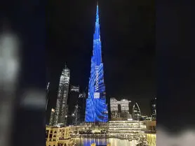 رنگ و لوگو ویندوز 11 روی برج خلیفه دبی | مایکروسافت جشن گرفت