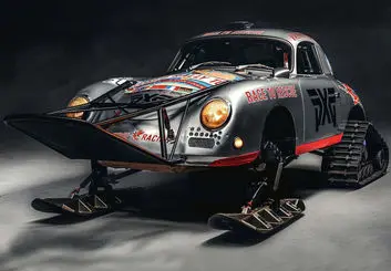 برف‌بازی پورشه در قطب جنوب!