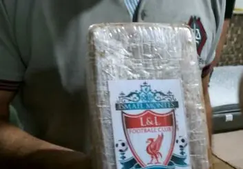 لوگوی لیورپول روی 200 کیلوگرم کوکائین!