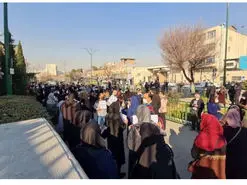 تجمع اعتراضی معلمان جلوی مجلس پس از ۲ روز تحصن سراسری (۲۲ آذر)