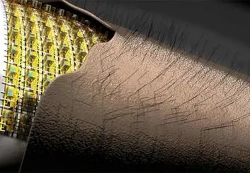 ساخت پوست الکترونیکی مودار با حس لامسه