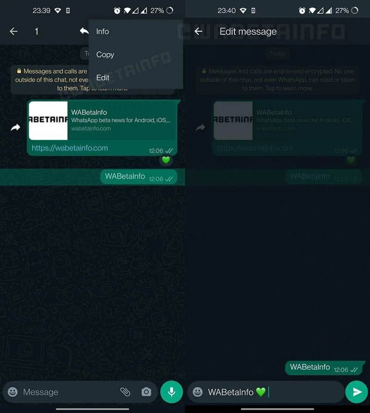 قابلیت ویرایش پیام ها در واتساپ به زودی فعال می شود