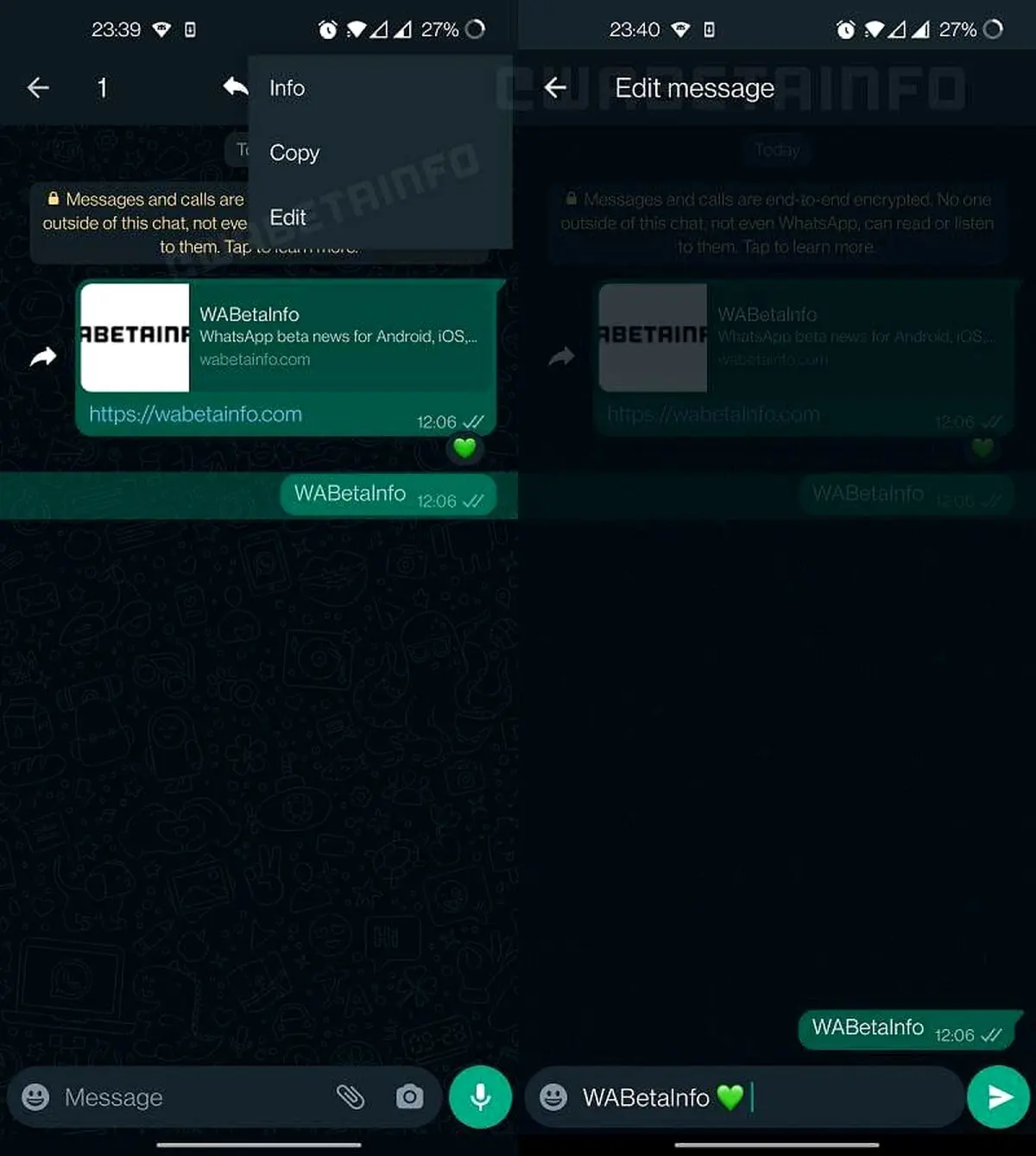 قابلیت ویرایش پیام ها در واتساپ به زودی فعال می شود