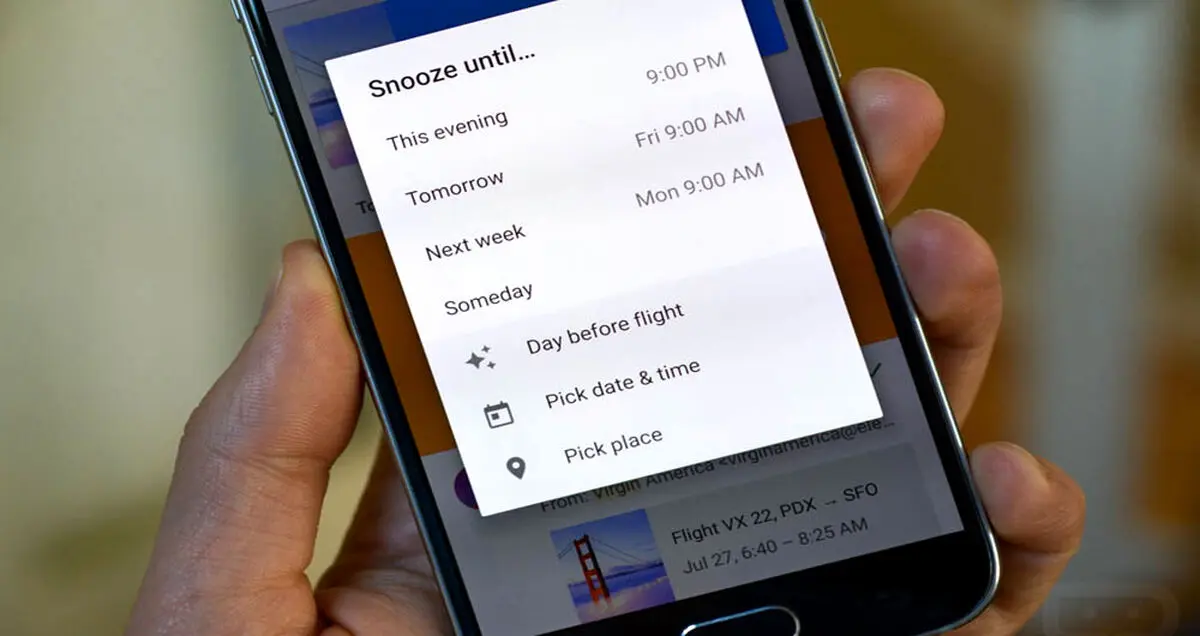ایجاد تاخیر در دریافت ایمیل با Snooze گوگل