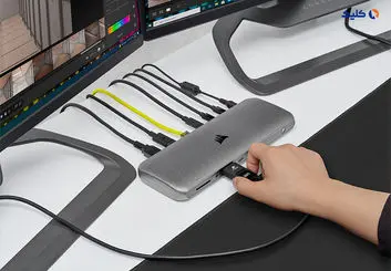 گجت Corsair TBT200 Thunderbolt 4 Dock با امکان پشتیبانی از دو نمایشگر 4K HDR معرفی شد