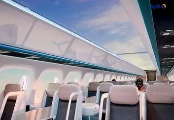 هواپیماهای آینده به سقف شیشه‌ای مجهز می‌شوند