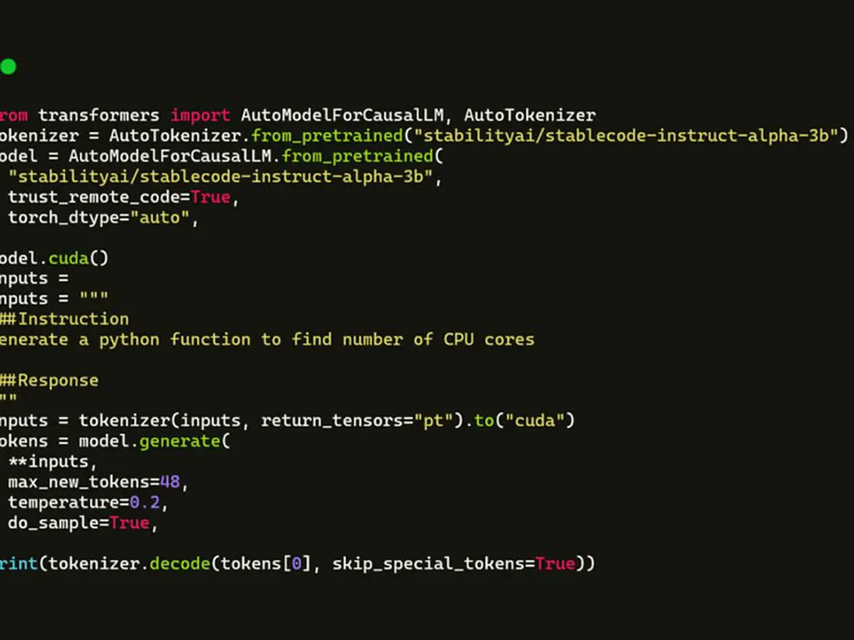 Stability AI از مدل هوش مصنوعی StableCode برای تولید کد رونمایی کرد