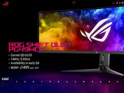 ایسوس از اولین مانیتور گیمینگ 32 اینچی 4K با پنل QD-OLED در جهان رونمایی کرد