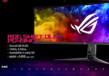 ایسوس از اولین مانیتور گیمینگ 32 اینچی 4K با پنل QD-OLED در جهان رونمایی کرد