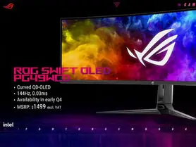 ایسوس از اولین مانیتور گیمینگ 32 اینچی 4K با پنل QD-OLED در جهان رونمایی کرد