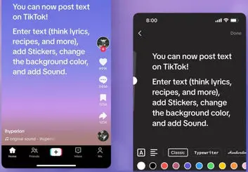 رقیبی جدید برای توییتر؛ تیک‌تاک از قابلیت انتشار پست‌های متنی رونمایی کرد