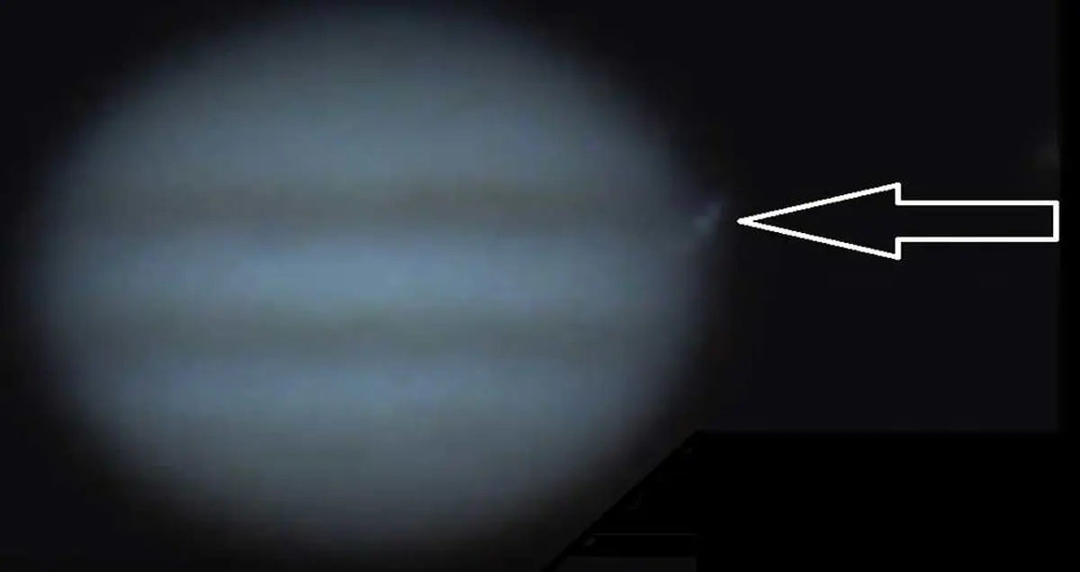 رصد برخورد جسم ناشناخته با سیاره مشتری