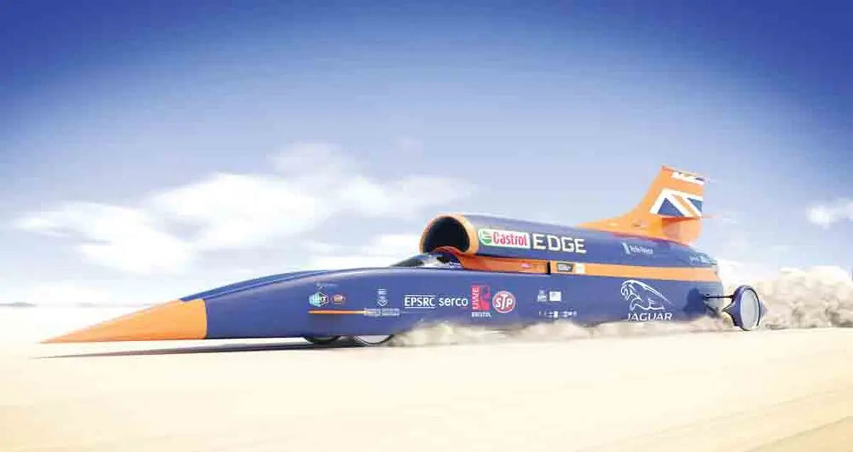 شکسته شدن رکورد سرعت بر روی زمین با Bloodhound SSC