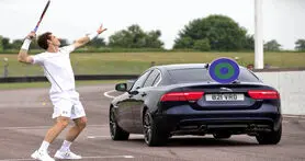 تماشا کنید؛ چالش جالب تنیسور معروف و جگوار