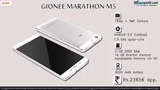 گوشی هوشمند Marathon M5 جیونی با باتری 6020 میلی آمپر