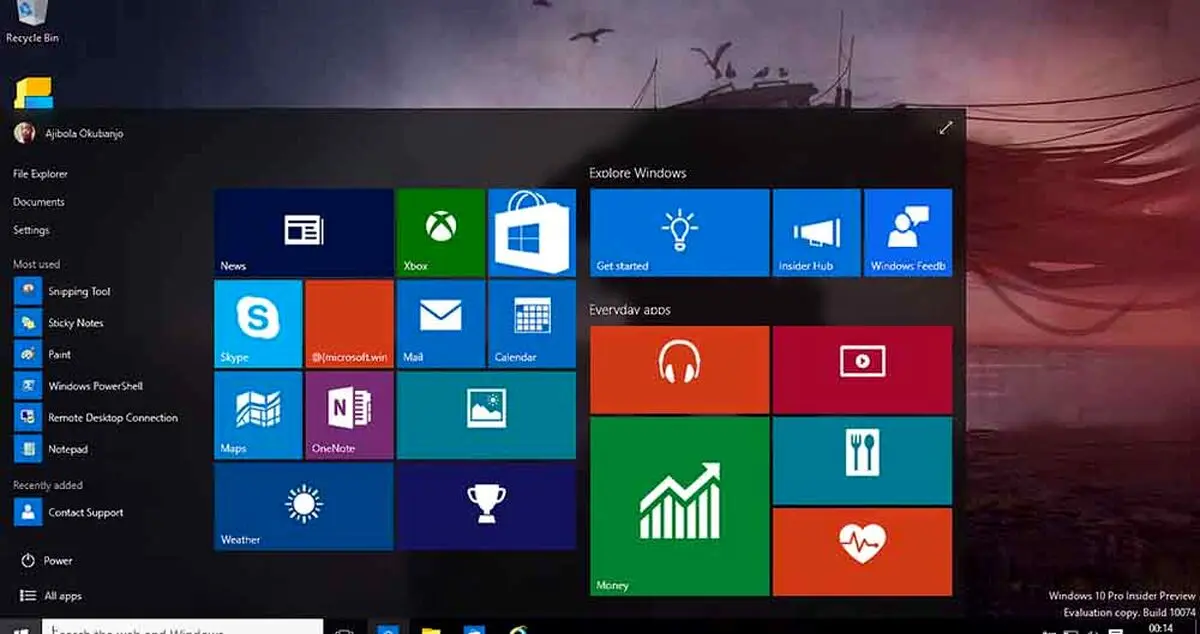 آموزش طریقه ی شفاف‌تر کردن Taskbar ویندوز ۱۰