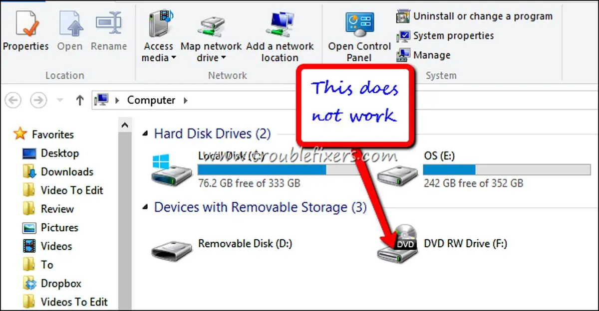 چگونه آیکون ناپدید شده درایو CD یا DVD را در ویندوز بازگردانی کنیم؟