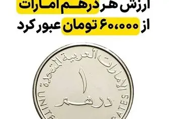 درهم از مرز ۶۰ هزار تومان عبور کرد؛ رکورد تاریخی جدید در بازار ارز