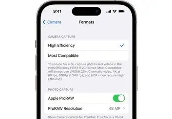 آموزش استفاده از دوربین 48 مگاپیکسلی در آیفون 15